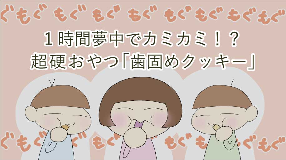 【1時間夢中でカミカミ！？】超硬！おやつ「歯固めクッキー」体験談
